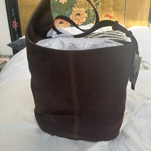 Chocolate Brown Suede Bag new with tags